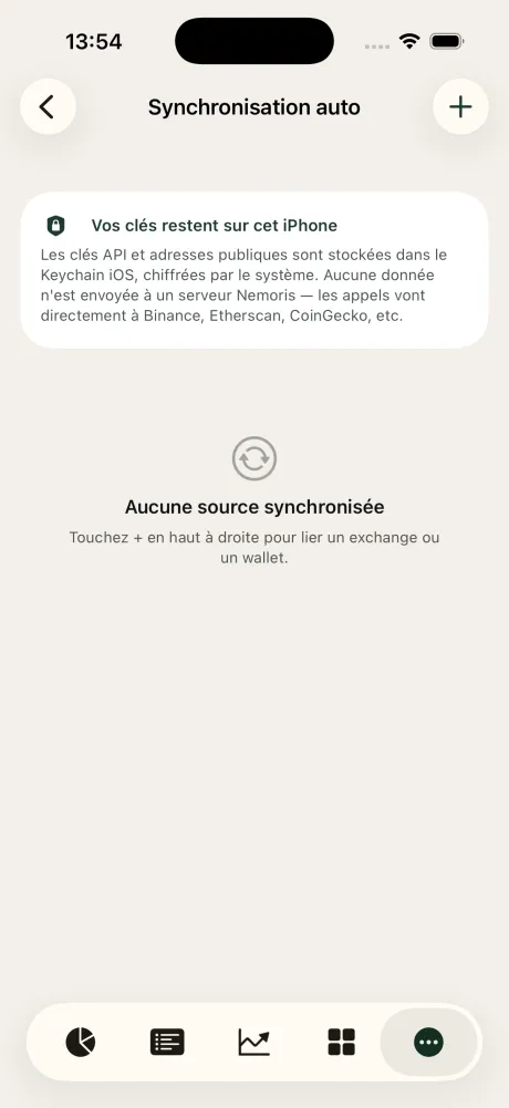 Automatic sync screen stating that keys remain on the device